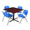 Cain Cain Square Table & Chair Set, Wood, Metal, Plastic Top, Mahogany TB4848MH47BE - alternate 1